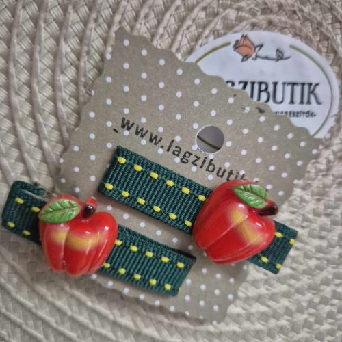 Piros alma hajcsipesz-szett.