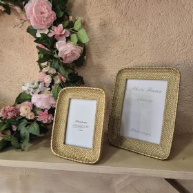 Arany, széles fotókeret, fényképkeret.