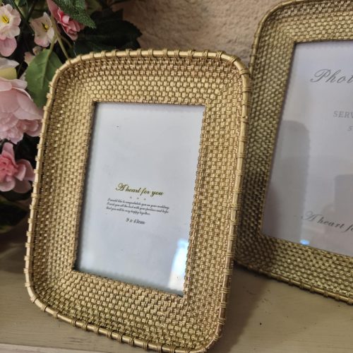 Arany, széles fotókeret, fényképkeret.