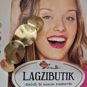 Arany karikás franciacsat, hajcsat, hajbavló.