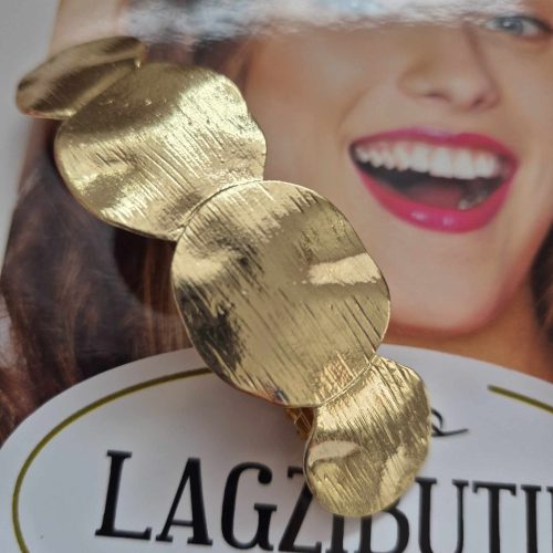 Arany karikás franciacsat, hajcsat, hajbavló.