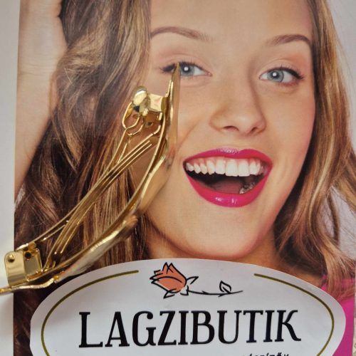 Arany karikás franciacsat, hajcsat, hajbavló.