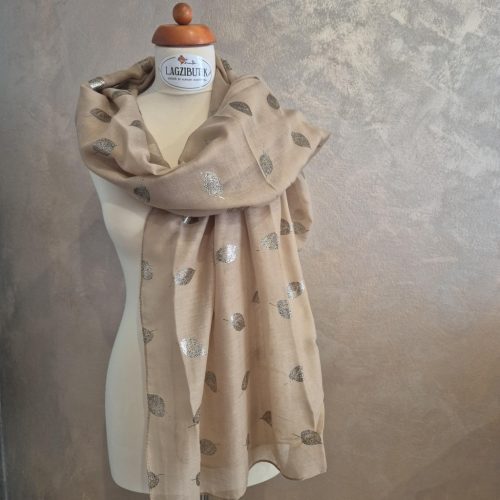  Arany leveles bézs stóla, vállkendő.