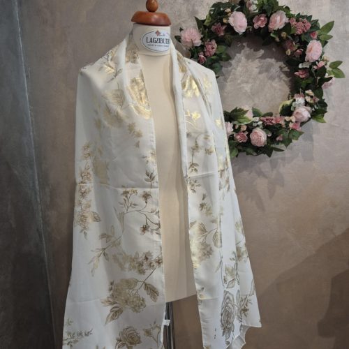 Arany nyomott rózsás stóla háromféle színben.