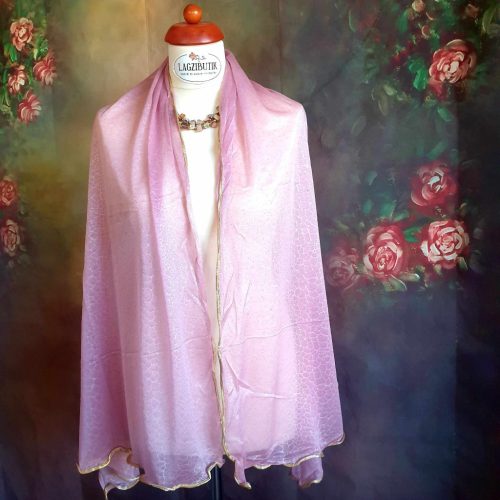 Arany szegélyes vékony stóla, kendő többféle színben.