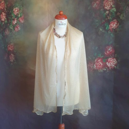 Arany szegélyes vékony stóla, kendő többféle színben.