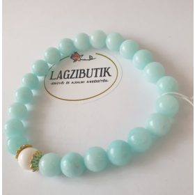 Amazonit ásványkarkötő.