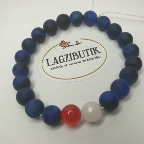 Matt kék tigrisszem ásványkarkötő