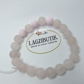 Rózsakvarc ásványkarkötő