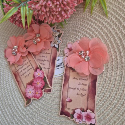 Barack színű strasszos hajcsipesz.