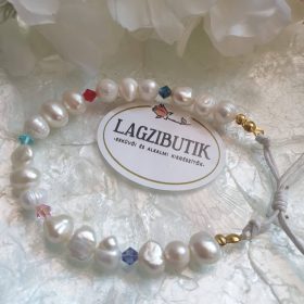   Beach, swarovski gyönggyel díszített tenyésztett gyöngy karkötő.