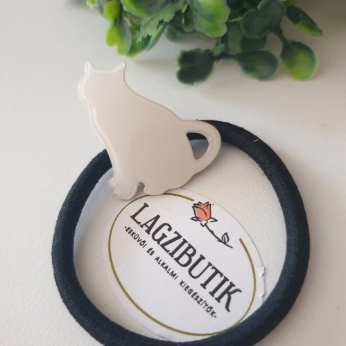 Fekete macskás, cicás hajgumi.