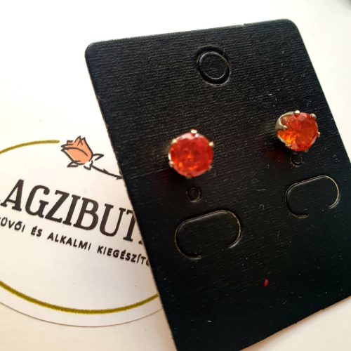 Cirkónia, bedugós fülbevaló.