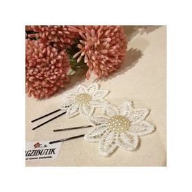 Csipke virág hajtű-szett.