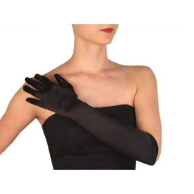 Fekete szatén kesztyű