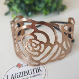 Arany-fém rózsa hajgumi-karkötő.