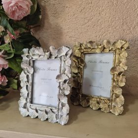 Gingko leveles fotókeret, fényképkeret.