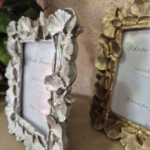 Gingko leveles fotókeret, fényképkeret.