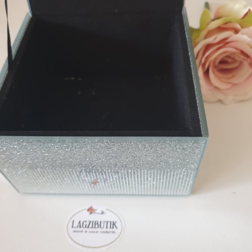 Csillámos üvegdoboz, ékszerdoboz