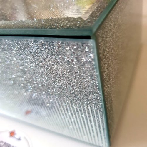 Csillámos üvegdoboz, ékszerdoboz