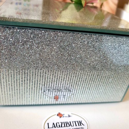 Csillámos üvegdoboz, ékszerdoboz