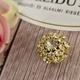 Strasszos gomb takaró, gomb dísz.