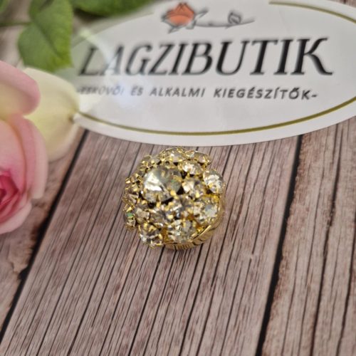 Strasszos gomb takaró, gomb dísz.