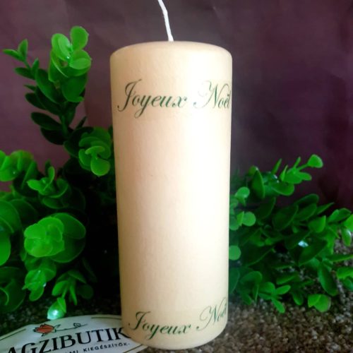 Kézműves karácsonyi gyertya.