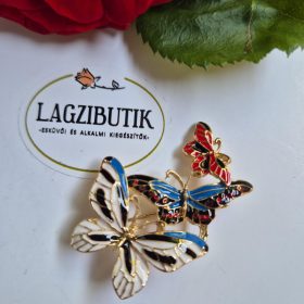 Három pillangós bross, kitűző.