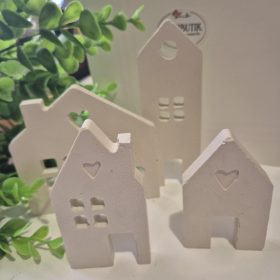 Karácsonyi házikó-szett, dekoráció.