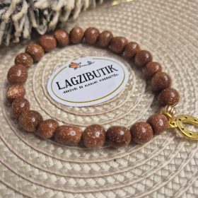   Holdkő, csillogó ásványkarkötő, szerencsehozó karkötő.