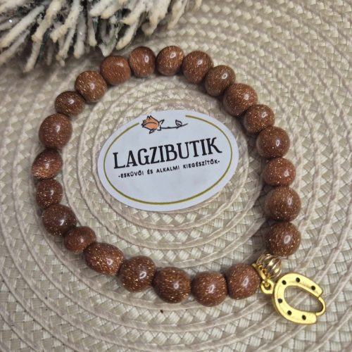 Holdkő, csillogó ásványkarkötő, szerencsehozó karkötő.