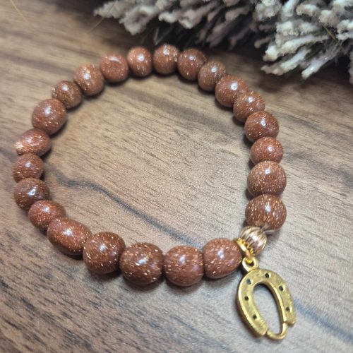 Holdkő, csillogó ásványkarkötő, szerencsehozó karkötő.