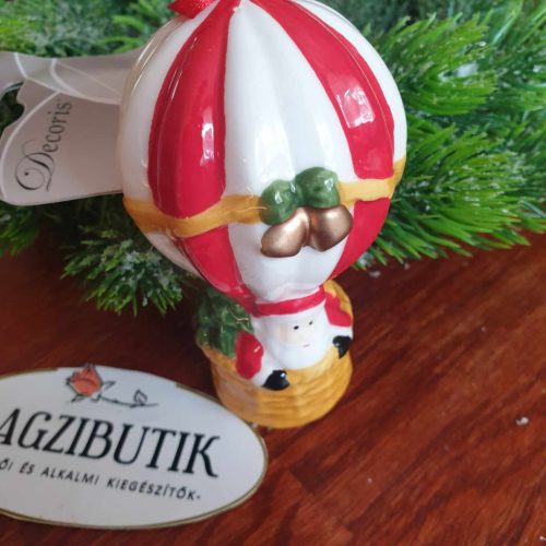 Hőlégballon karácsonyfa dísz, függődísz.