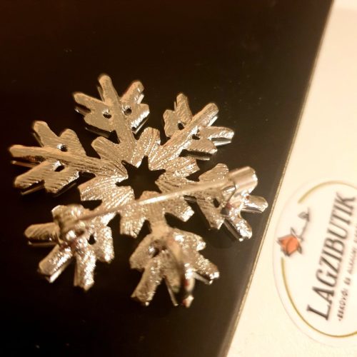 Hópihe, hópehely kristálybross, kitűző.