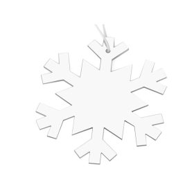 Karácsonyi, tükrös hópihe dekoráció, kétoldalas.