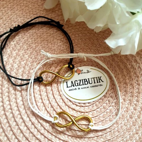 Infinity bőrkarkötő, zsinórkarkötő.