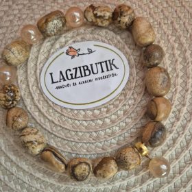 Jáspis-achát karkötő függővel.