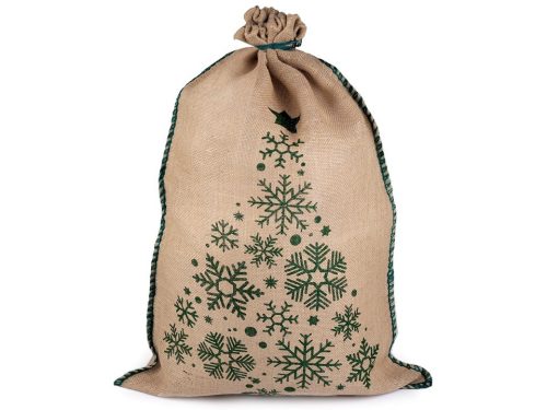 Mikulás zsák, juta zsák ajándékoknak.