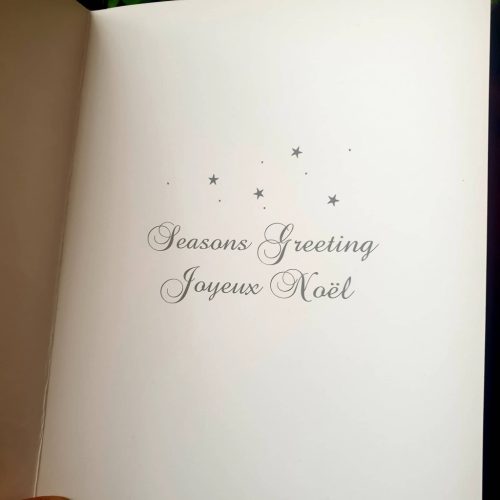 Karácsonyi képeslap, üdvözlőlap borítékkal.