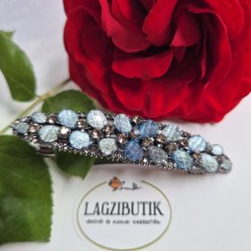 Kék köves franciacsat, hajbavaló.