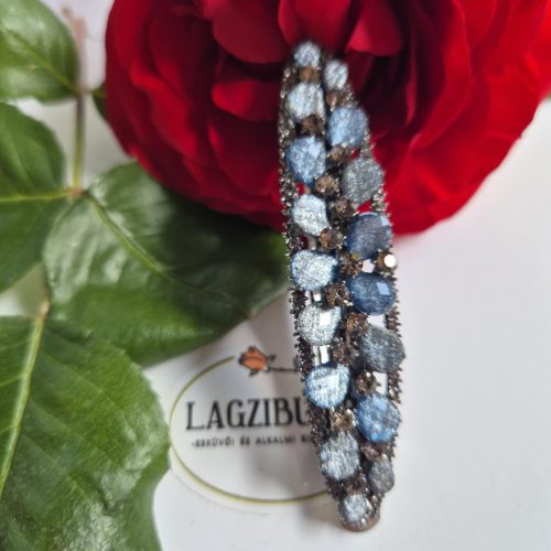 Kék köves franciacsat, hajbavaló.