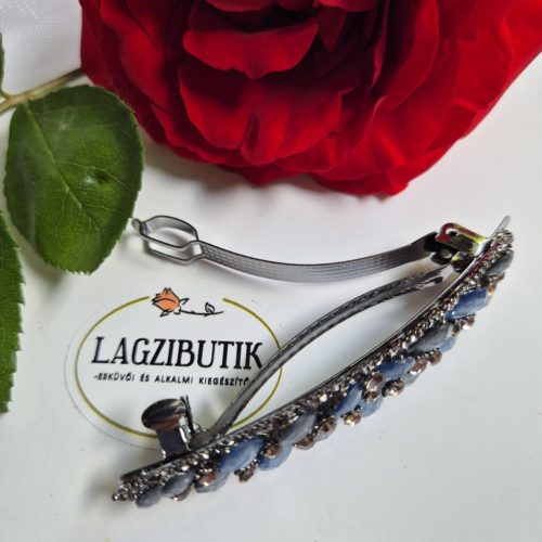 Kék köves franciacsat, hajbavaló.