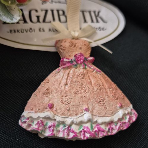 Koszorúslány felkérő kerámia dísz, illatosító.