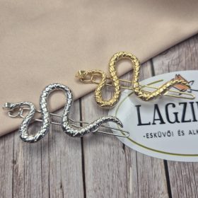 Kígyó hajcsat, arany vagy ezüst színben.