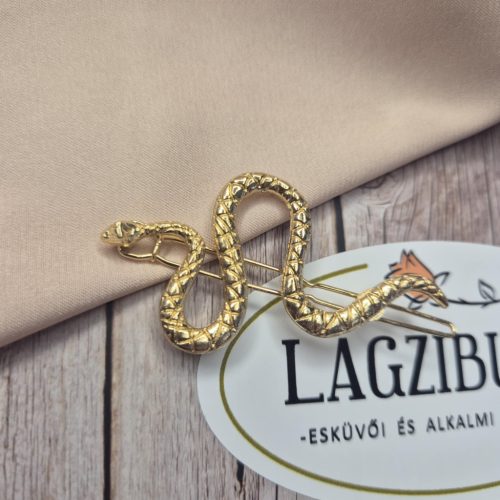 Kígyó hajcsat, arany vagy ezüst színben.