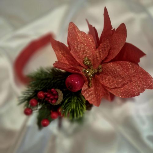 Karácsonyi díszes hajpánt fotózásra is.