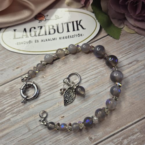 Labradorit egyedi ékszer-szett.