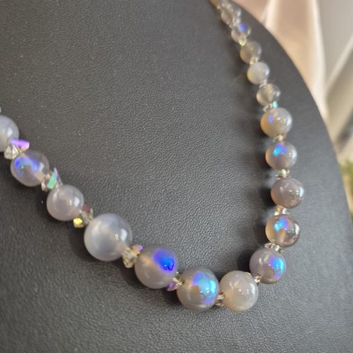 Labradorit egyedi ékszer-szett.