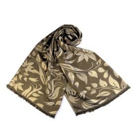 Leveles, mohazöld lurex sál, kendő, stóla.